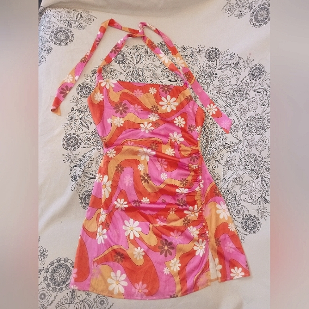 Cider - Groovy Flower Mini Dress